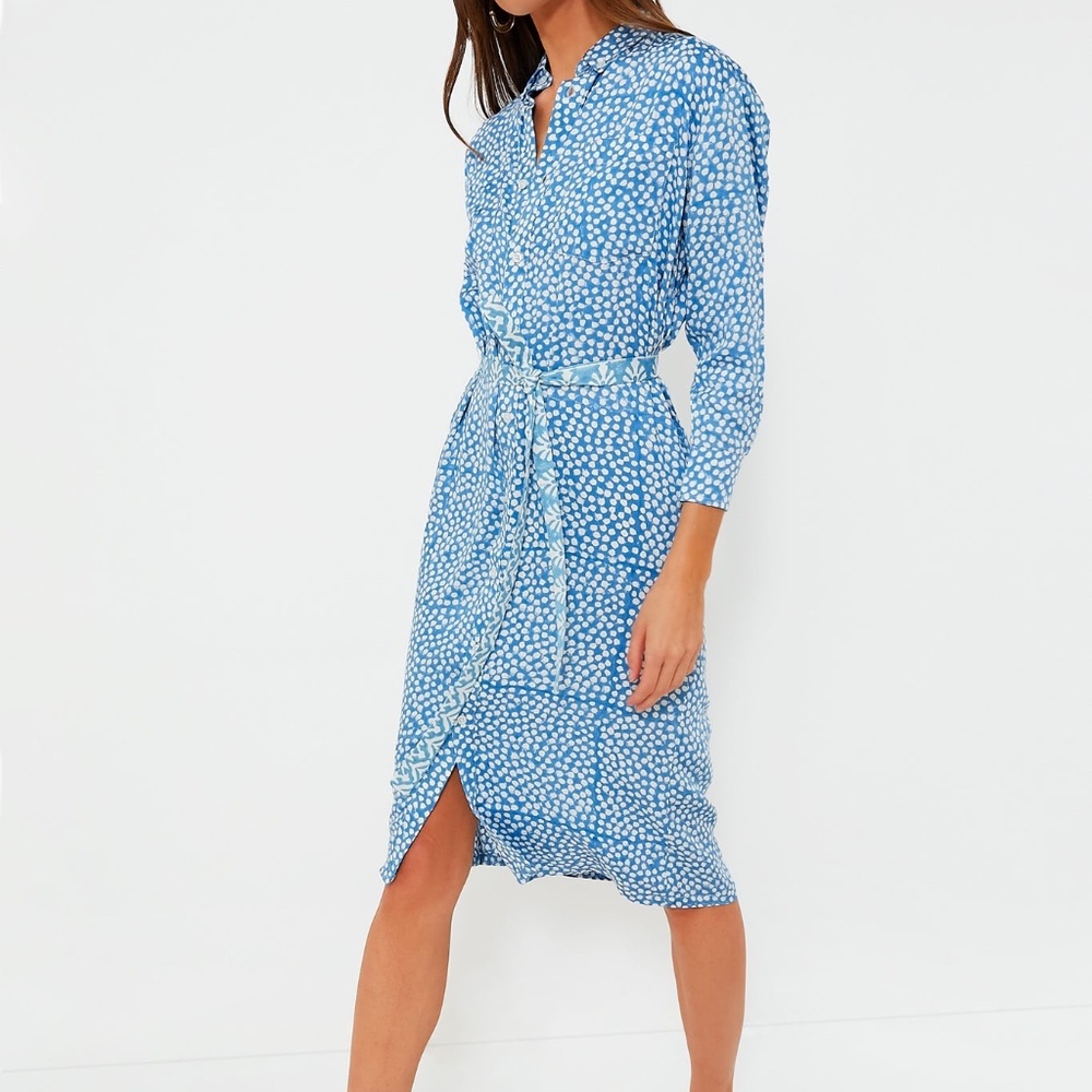 Emerson Fry Ry Shirt Dress Painterly Dots NWOT
